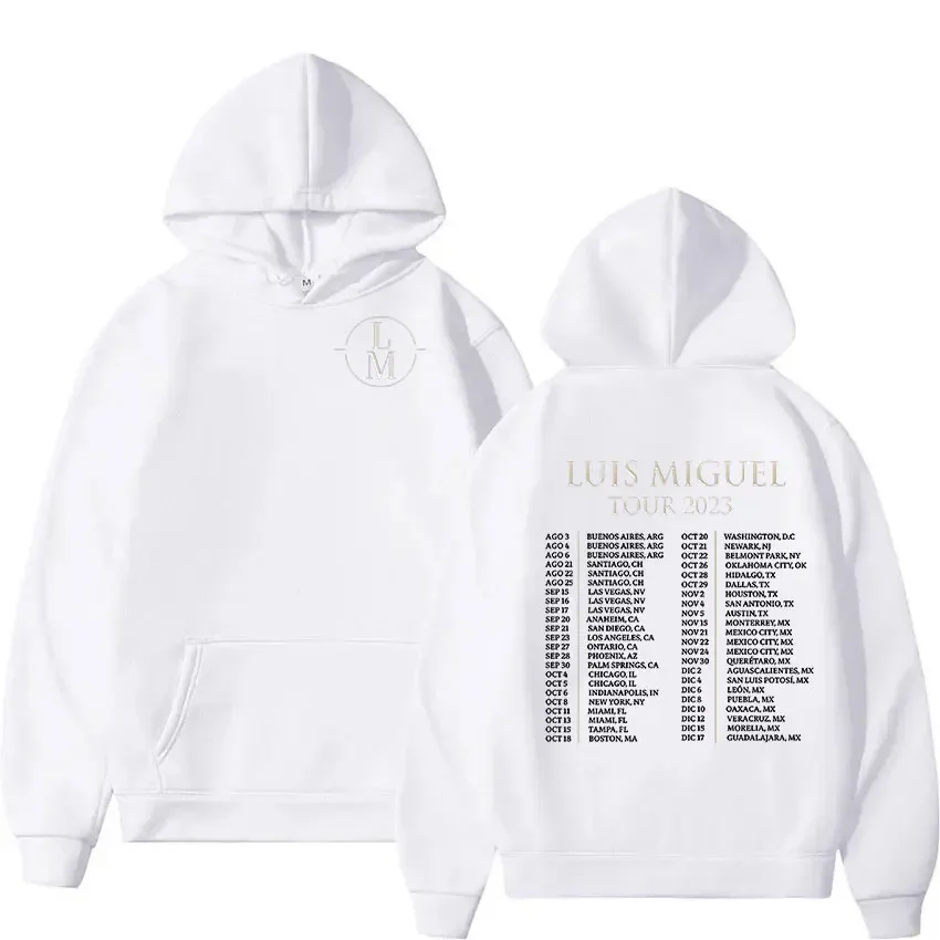 Luis Miguel Tour 2023 Mark Print Hoodie men women Hip Hop Retro Harajuku Hooded sweatshirt fashion Casual Oversized pullover