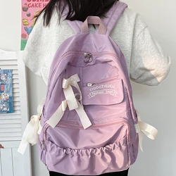 Japanese Kawaii Cute Bow School Backpacks for Teens Girls Women Travel Bag Harajuku Y2K Laptop Backpack Kids Schoolbag Book Bag