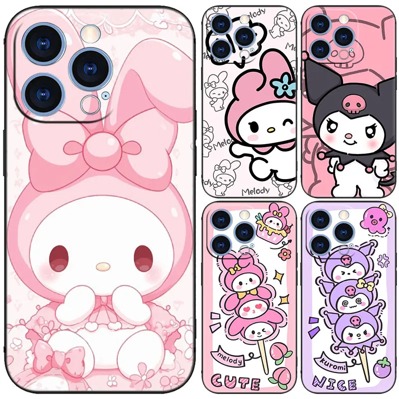 Cute My Melody Kuromi Case For Huawei Pura70 Pro Plus P60 Pro P50 P40 P30 P20 Pro P10 Lite PSmart Z PSmart 2021 Cartoon Cover