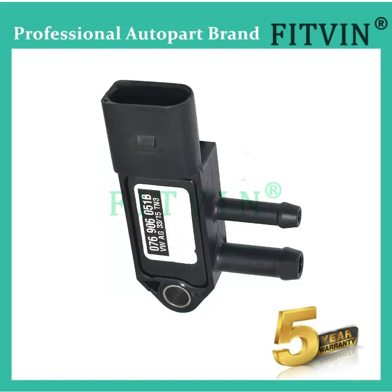 Differential Pressure Sensor for AUDI A3, SEAT ALHAMBRA IBIZA, SKODA FABIA SUPERB OCTAVIA, VW AMAROK BEETLE CRAFTER 076906051B view 2