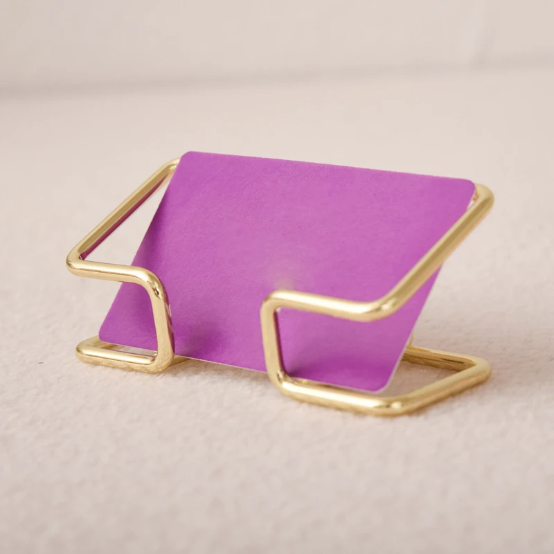 (1pcs)Minimalist Hollowed out Business Card Box Creative Iron Lined Business Card Holder Desktop Business Card Display Rack image 4
