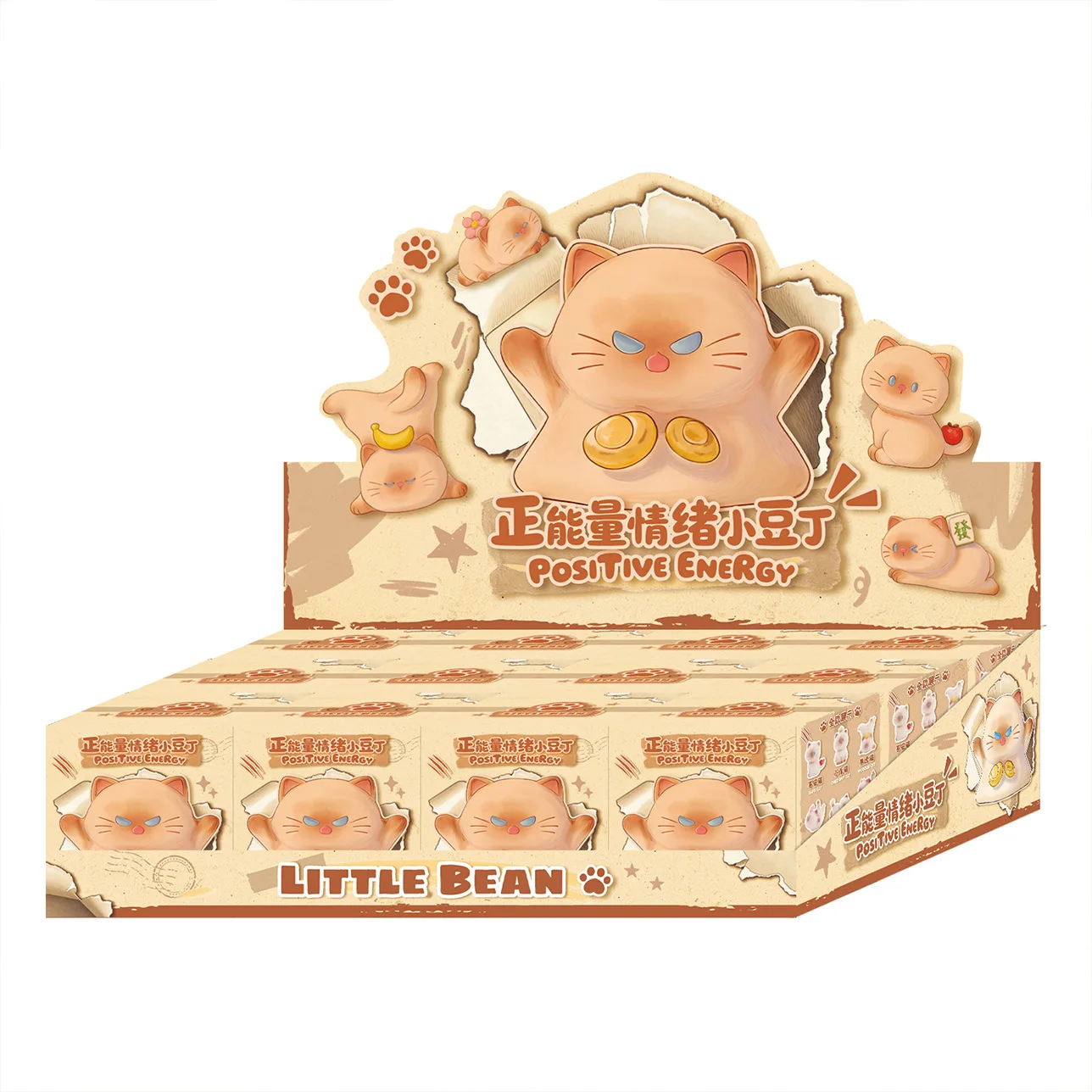 

Little Bean Positive Energy Blind Box Cat Figurine Resin Craft Ornament For Home Desktop Decoration Creative Lucky Cat Decor