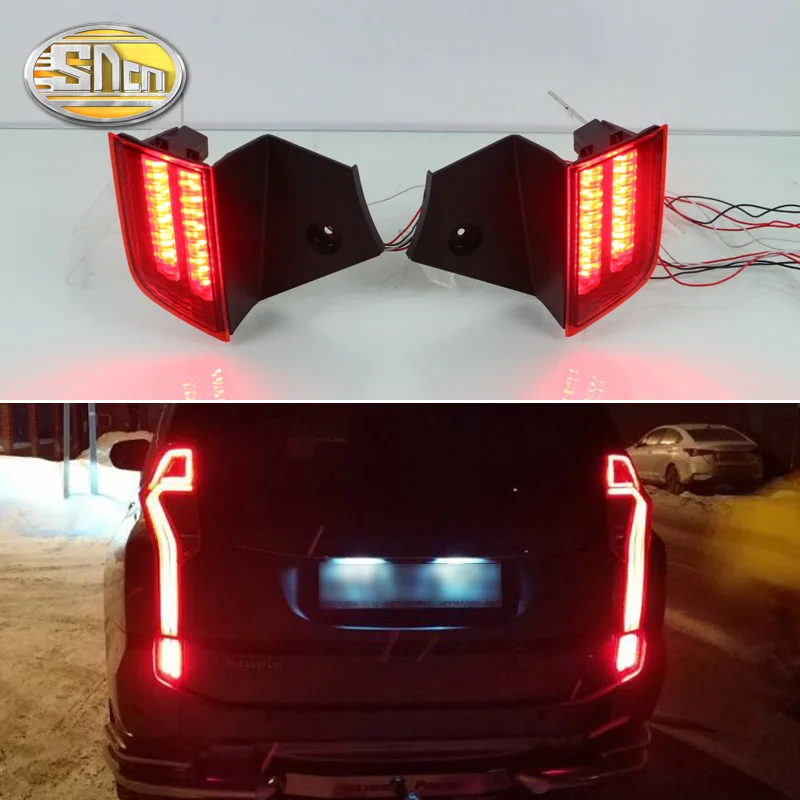 For Mitsubishi Montero Pajero Sport 2016 2017 2018 2019 Multi-function Car LED Rear Fog Lamp Bumper Light Brake Light Reflector