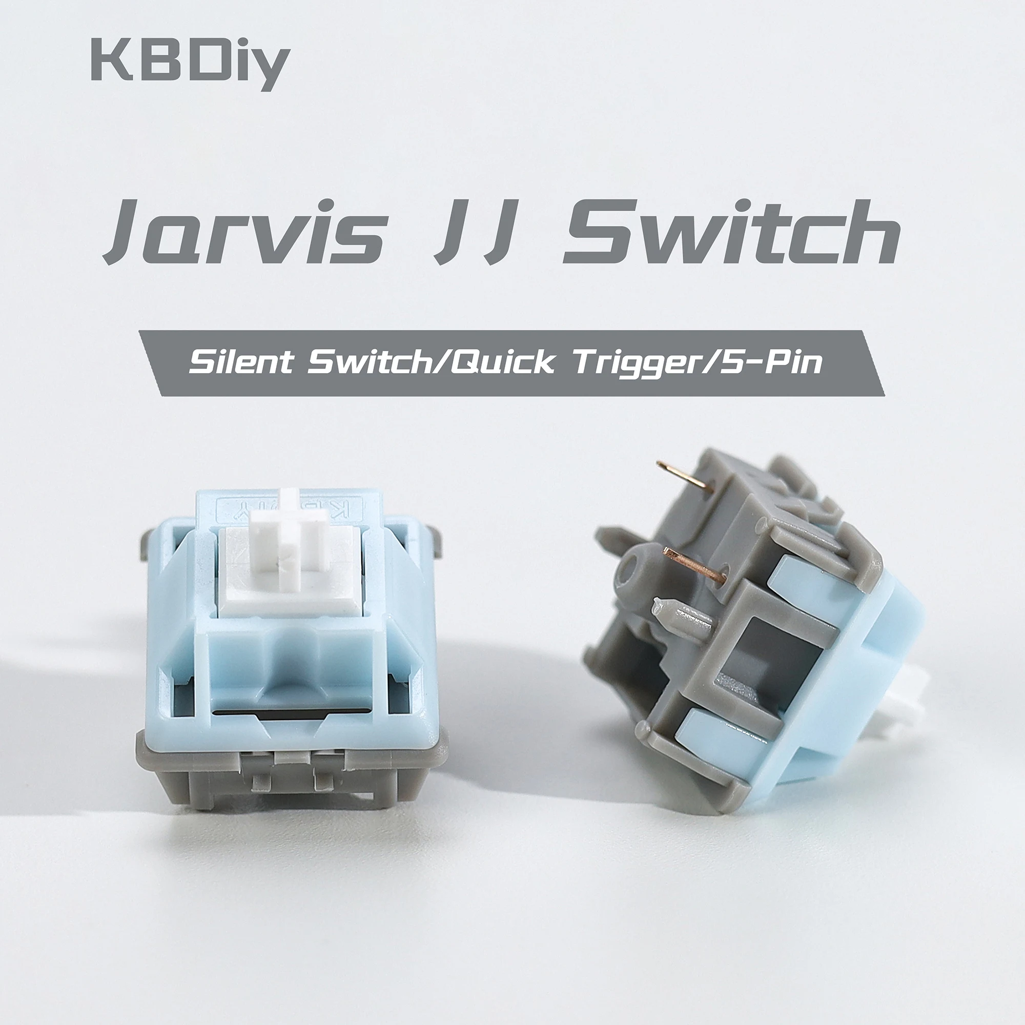 KBDiy Jarvis JJ Mechanische Tastatur, geräuschlose Schalter, 47gf, vorgeschmierte, cremige Schalter, kompatibel mit MX-Tastenkappen für Gaming-Tastaturen – Detail 1