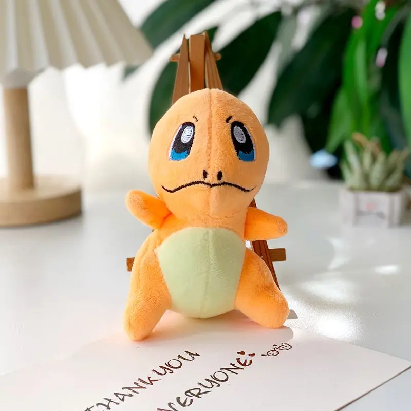 Anime Pokemon Pikachu Psyduck Squirtle Charmander Keychain Kawaii Toy School Bag Backpack Pendant Keyring Doll Accessories Gift