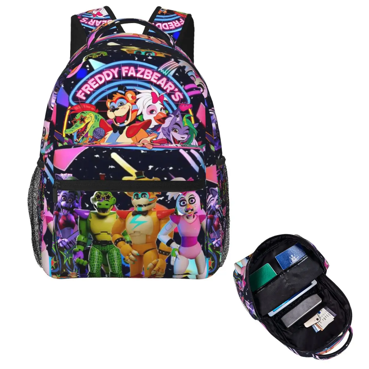Image of Five Nights At Freddy's FNAF Schulrucksack, Tagesrucksack für Wandern und Reisen, für Männer und Frauen, modische Schultasche, Umhängetasche