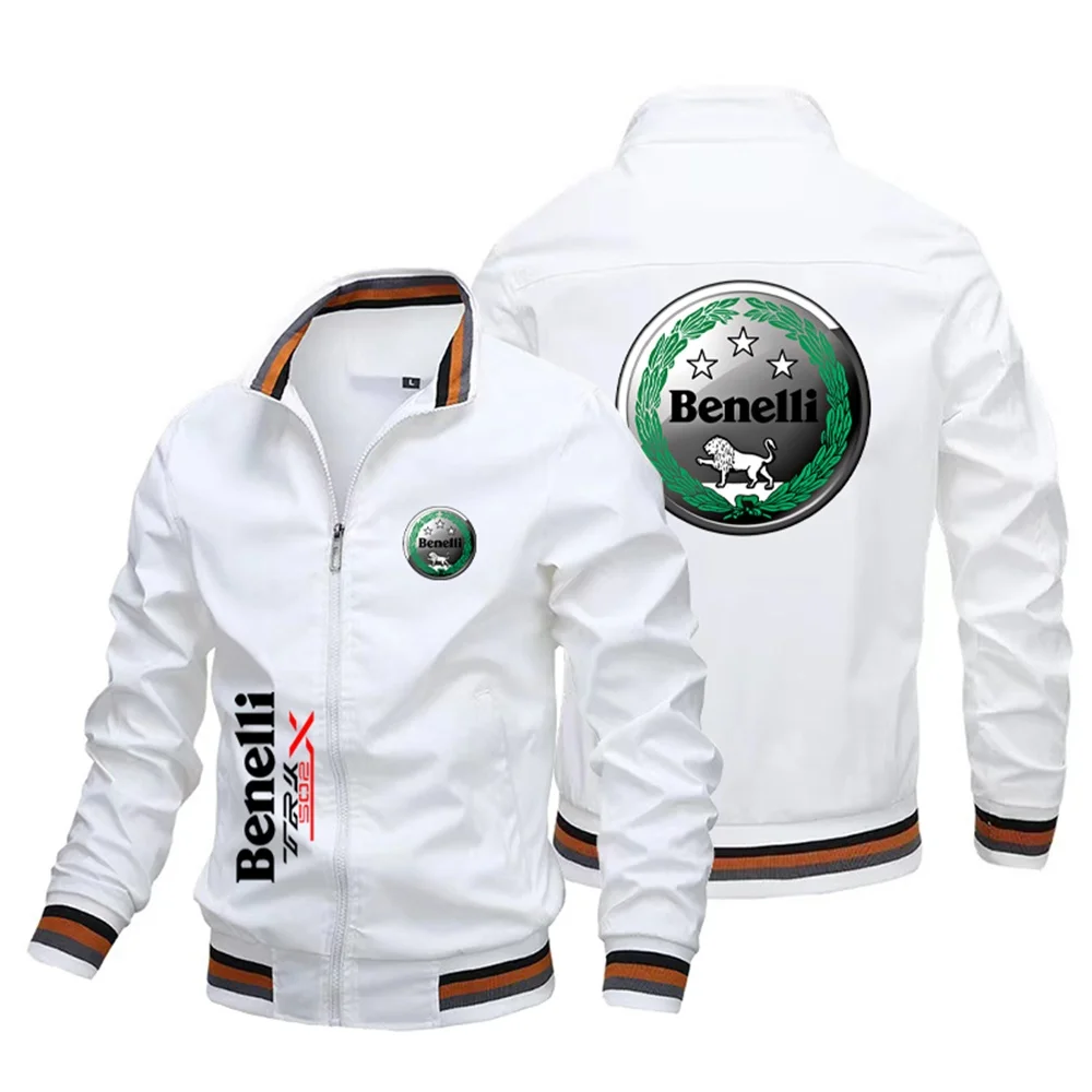 2025 Spring New Men's Jacket Motorcycle Casual Fashion Zipper Windproof Trend Comfortable Outdoor Printed Versatile Men's Jacket