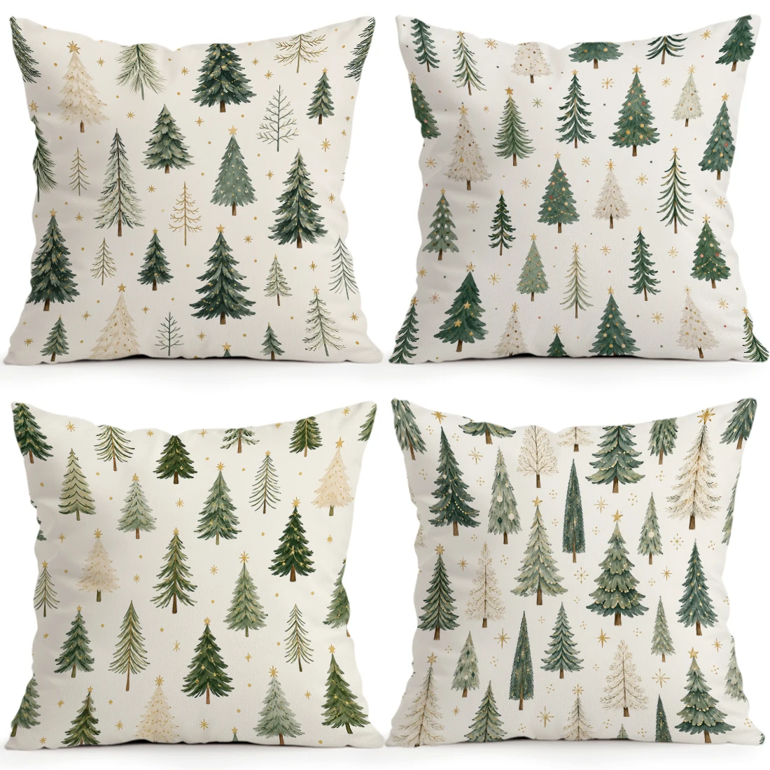 Christmas Tree Pillowcase Printed Polyester 40/45/50cm Throw Pillowcover Decorative Sofa Cushion Pillowslip Home Decor