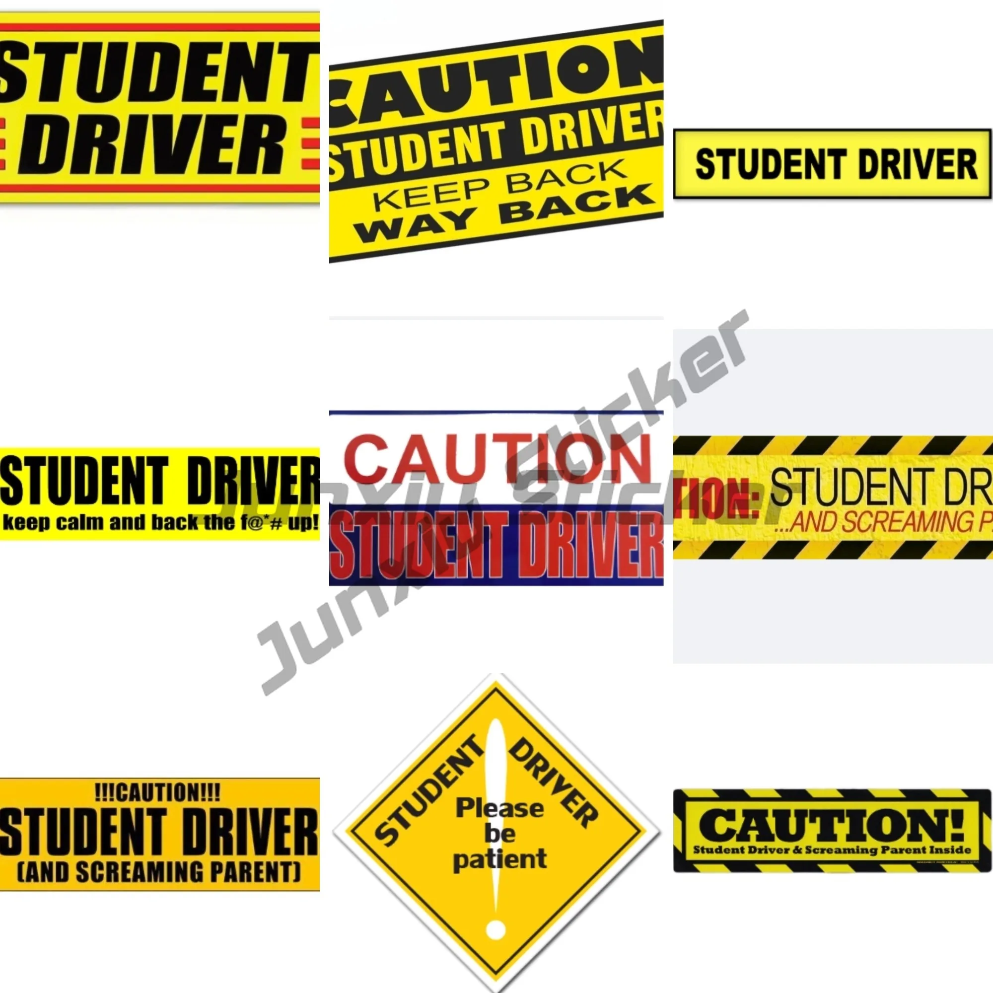 

Student Driver Caution Fun Car Stickers Window Stickers