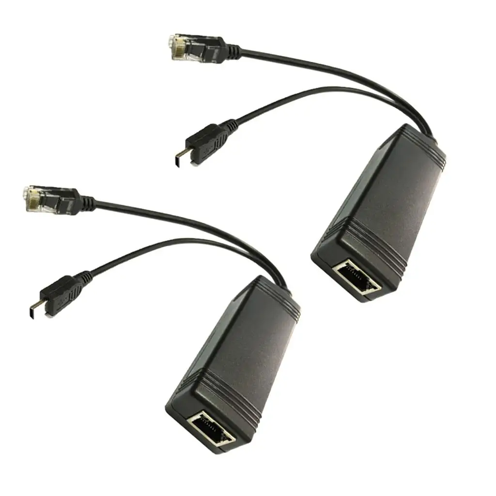 Micro USB Active Poe Splitter Adapter 48V to 5V 2A Ieee802.3af for Indoor Poe Wifi6 Access Point