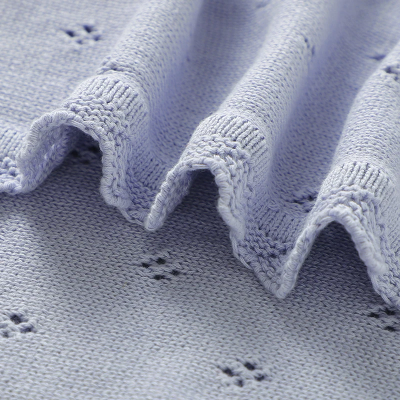 Baby Blankets Newborn 90*70cm Ultra-Soft Cotton Knitted Swaddle Wrap Blanket for Infant Toddler Boys Girls Throw Receiving Quilt