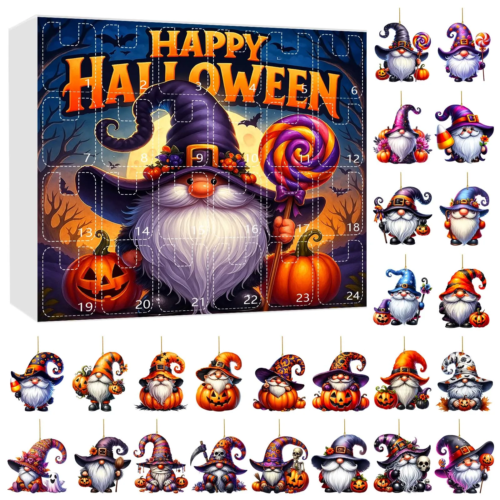 30 Second Sand Timers for Kids 1Set Of Halloween Dwarf Arrival Calendar 24 Day Halloween Countdown A 2D Toy Visual Timer Large