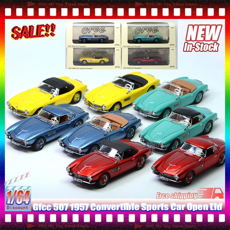 

Новый запас Gfcc 1:64 507 1955, трансформируемый спортивный автомобиль с открытой крышкой, имитация сплава, миниатюрная литая модель суперкара, игрушки на заказ, подарок