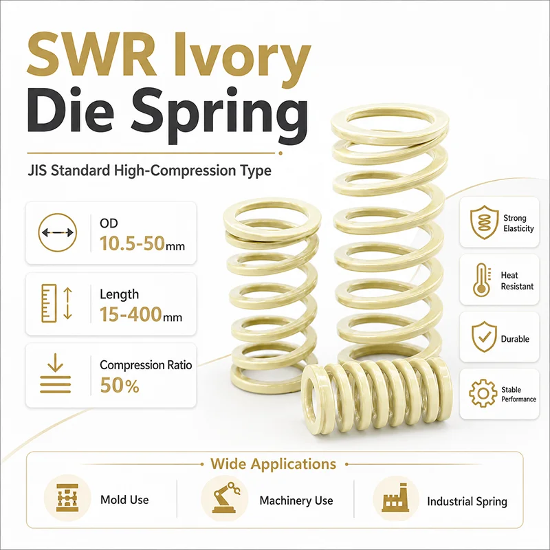 SWU Light Blue Rectangular Die Spring JIS Ultra Compression Mold Spring OD 10.5-43mm Length 15-300mm High Load