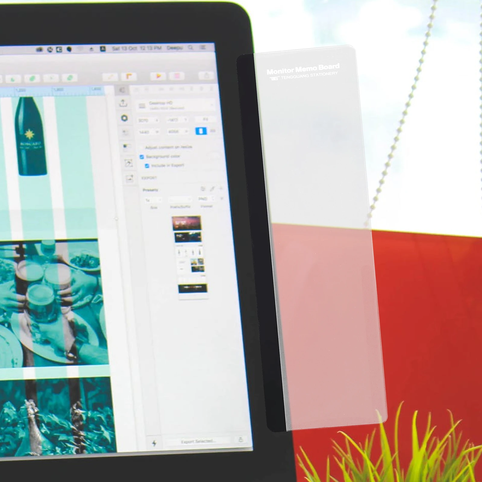 

Transparent Acrylic Monitor Label Notepad for Office Work Computer Phone Display Memo Board by BUTIFULSIC