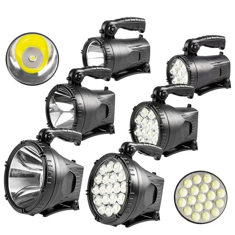High Spotlight Super Bright Spot Torch USB Rechargeable Searchlight Power Bank Handle Lantern Outdoor Portable Led Flashlight