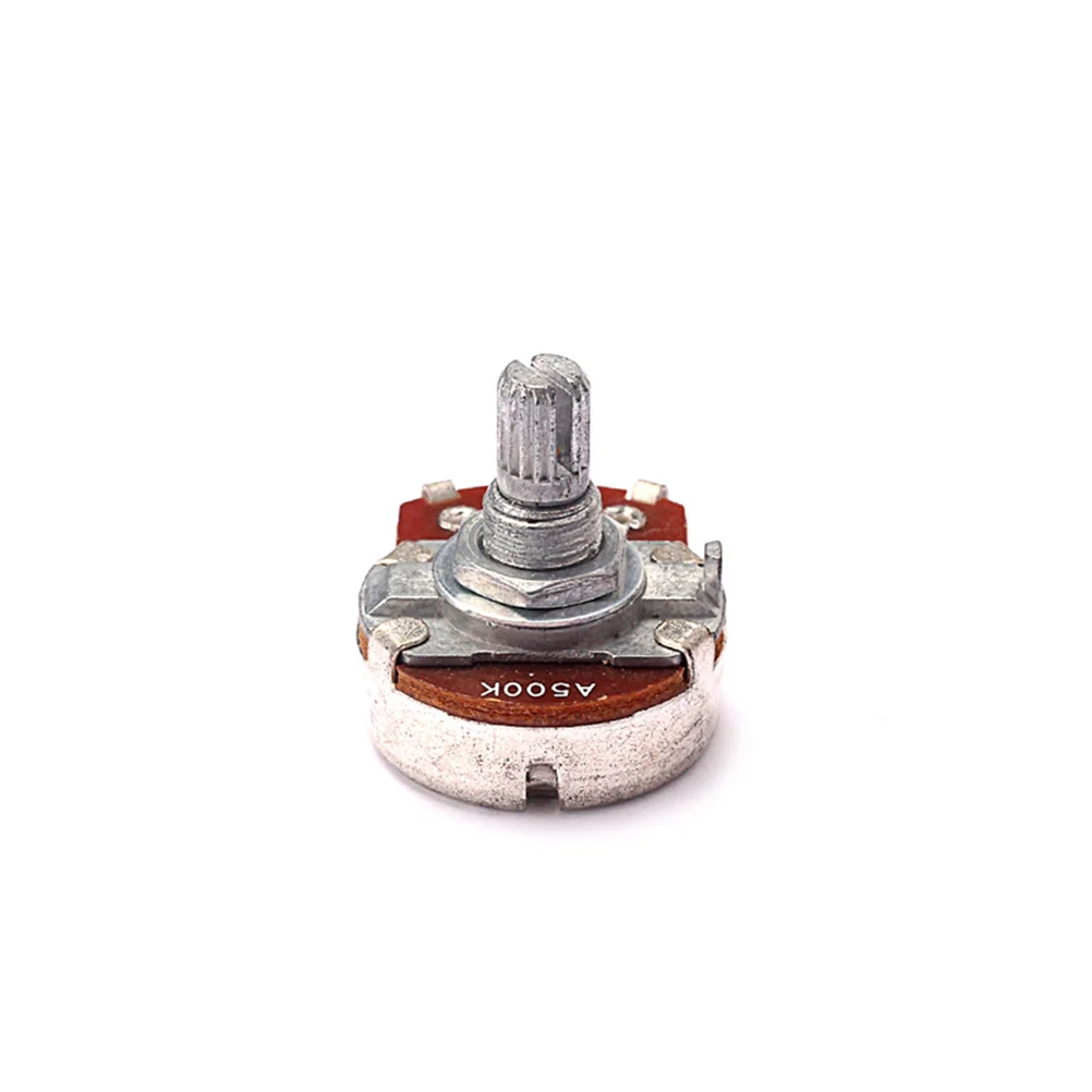 

Upgraded A500k Audio Potentiometer 15Mm Short Knurled Shaft for Guitar Tone Volume Control Reliable Guitar Potentiometer