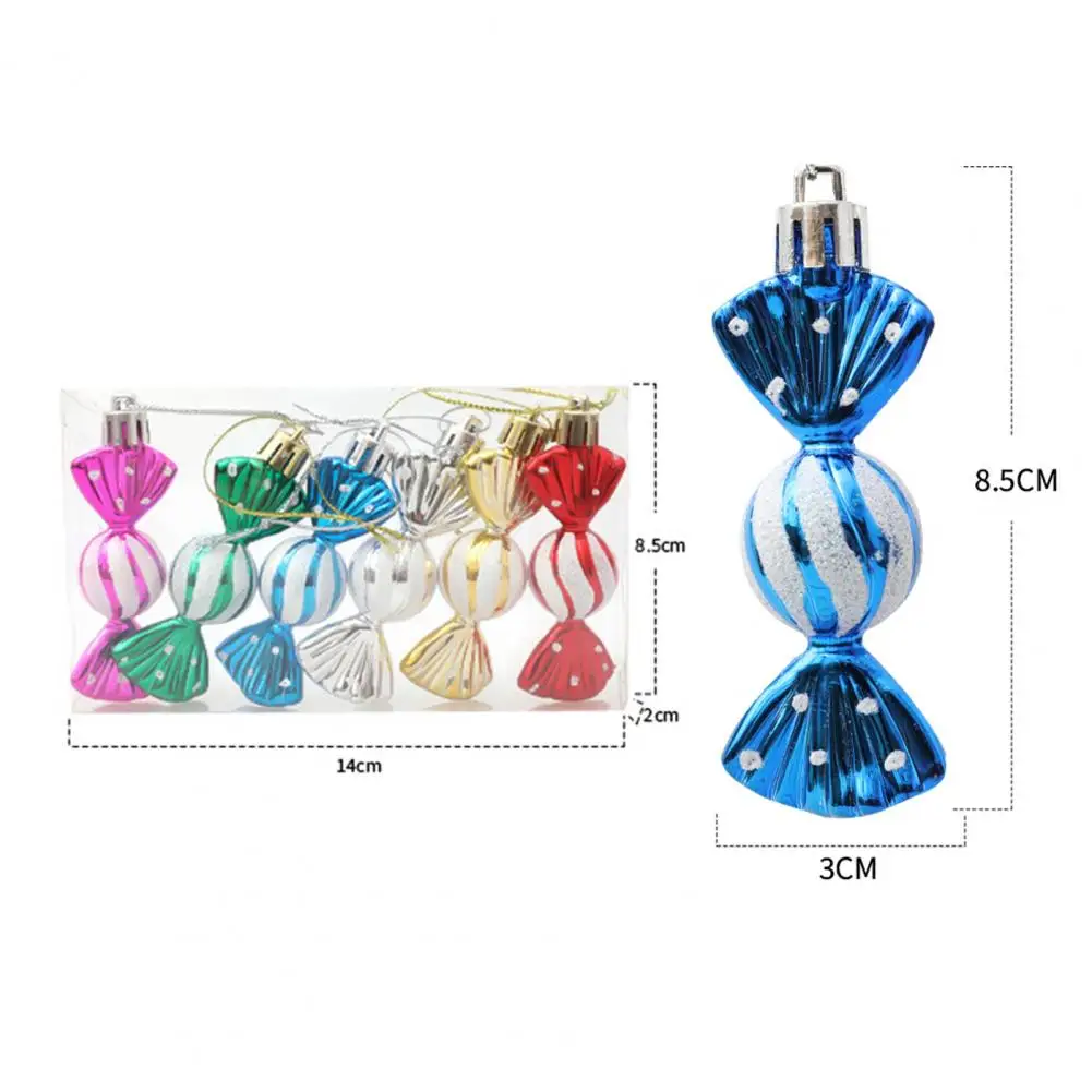 Christmas Hanging Candy Ornament with Lanyard High-quality Plastic Hanging Candy Ornament Unbreakable Reusable for Xmas