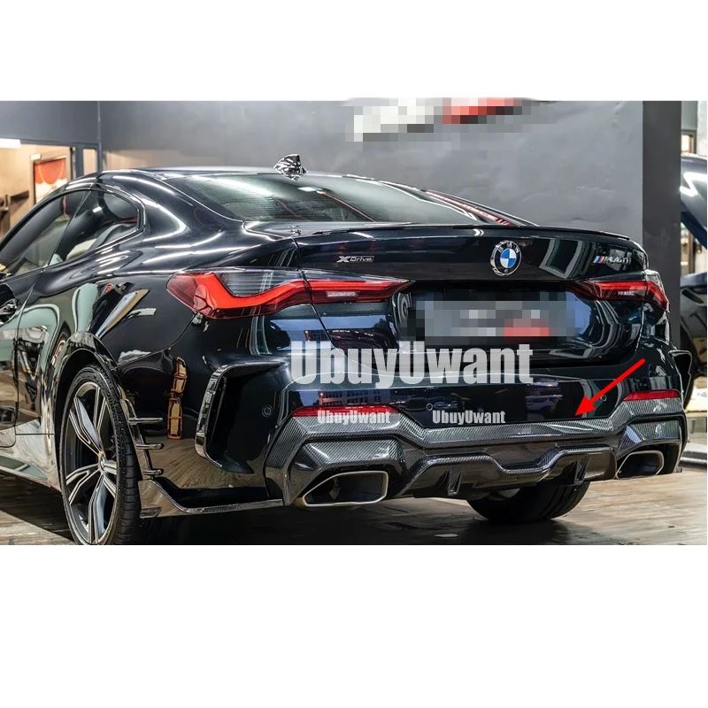 New G22 G23 3 Pcs Carbon Fiber Rear Diffuser Bumper Splitter Spoiler For BMW 4 Series G22 G23 M440i SQ Car Tuning 2020 2021 Up