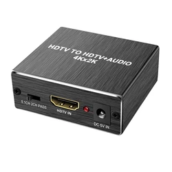 4K HDMI-Compatible Audio Extractor Converter with 3.5mm Audio Splitter Adapter For PS4 TV DVD Home Theater