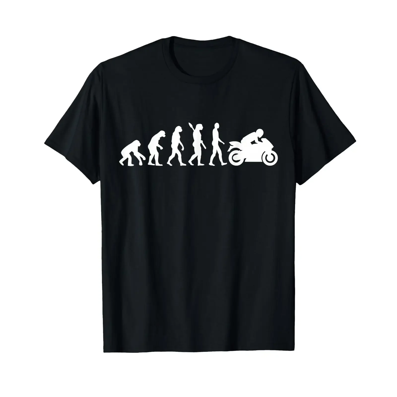 T-shirt de moto Evolution, style vintage, délavé, confortable, streetwear, graphisme polyvalent, haut doux pour un usage quotidien, extensible