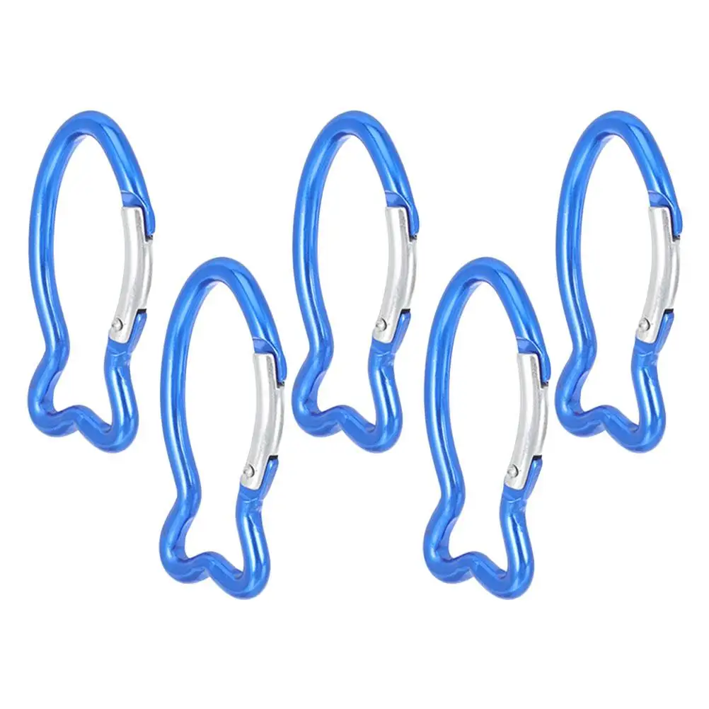 

5PCS Outdoor Durable Quick Clip Carabiner for Hiking Mountaineering Buckle Strap Tiny Carabiner Camping Mountaineering Strap