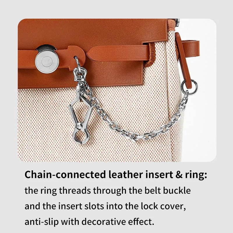 Leather Pin For Herbag 31 Leather Pin Cap Lock Chain Tree Paste Leather Anti Wear Sheet Bag Decoration Women Bag Accessories