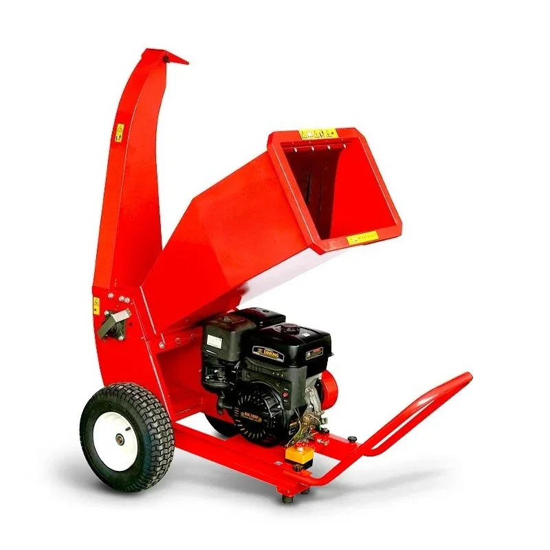 Customized Portable Chipper 100mm Branch Chipper Household Petrol Wood Shredder Efficient Cutting Capacity Crusher Farm Mulcher
