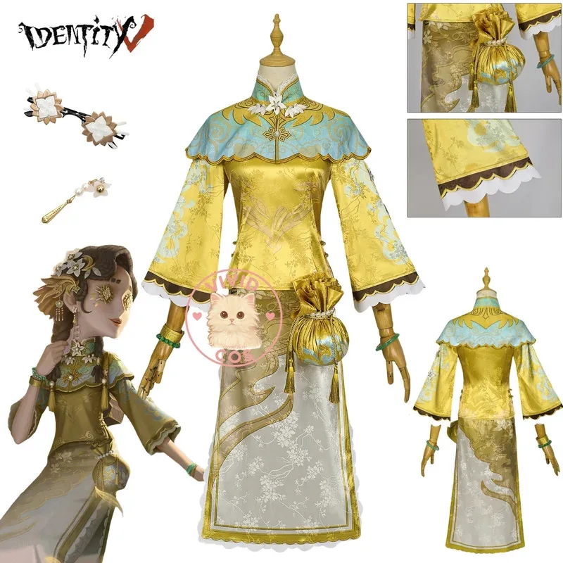 Juego Identity V juguete comerciante Cosplay moda juego de rol disfraz Anne Lester Anime Cheongsam vestido para mujeres adultas Comi