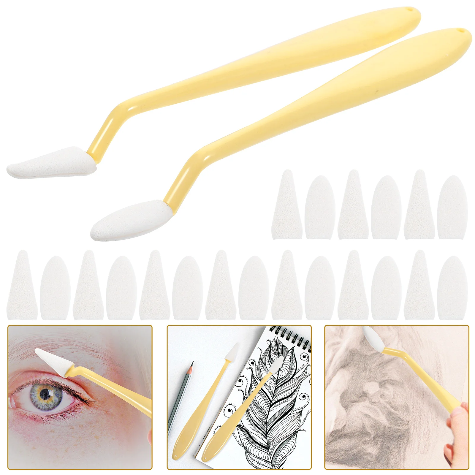 Drawing Tools Sketch Smear Eraser Painting 1 Set of Special Tissue Pens for Students (yellow) Blending Pp Blenders