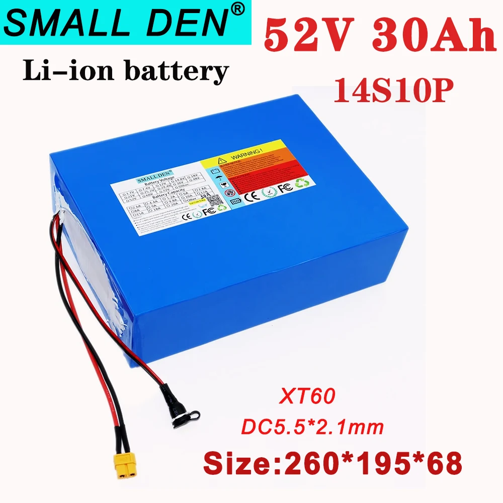 48V 52V 30AH 18650 14S10P Battery 500W 750W 1000W 1200W High power battery, Rechargeable Battery, Solar cell