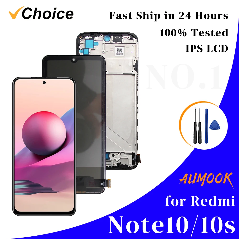 10/10s AMOLED for Redmi Note10/10s LCD Display Touch Screen Digitizer Assembly Note 10S M2101K7BG M2101K7BI M2101K7BNY M2101K7BL