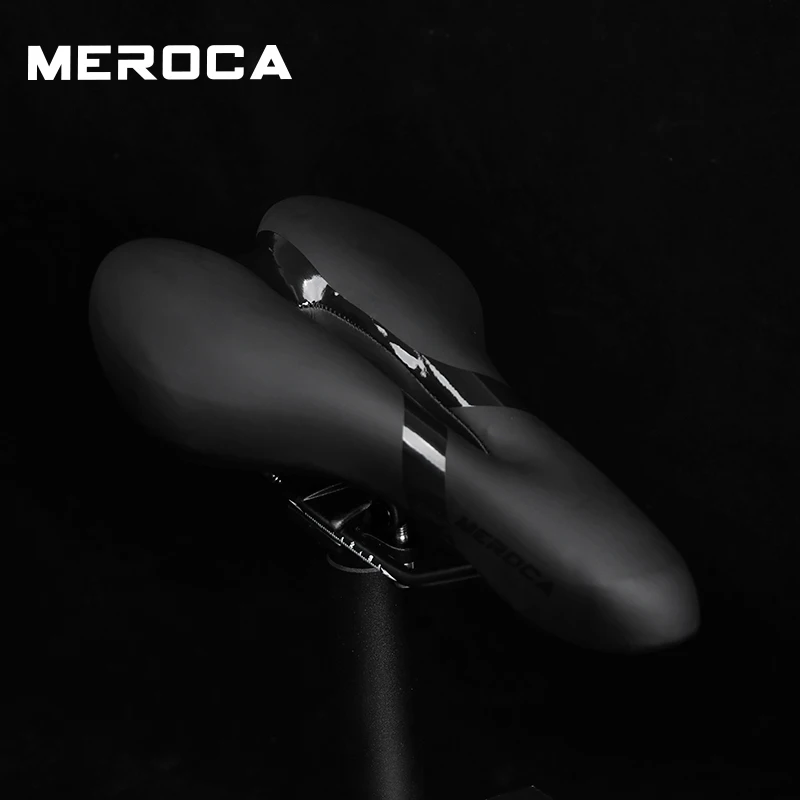 MEROCA مناسبة للدراجات الجبلية ووسادة مقعد الدراجة على الطرق من السيليكون الناعم المجوف والمقاوم للماء