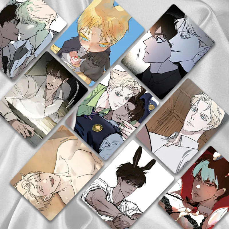 55 Pcs newest Korean BL Manhwa Codename Anastasia Laser Lomo Card Zhenya and Taekjoo Comic Character HD Photocard Cosplay Gift