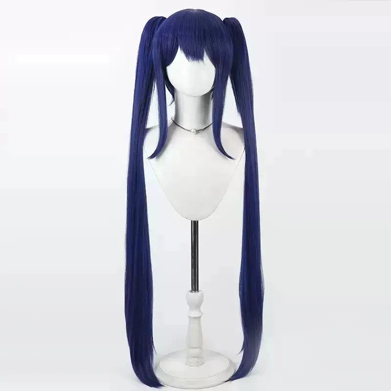 

New Wendy Cosplay Wig Wendy Dark Blue Long Dual Horsetail Heat Resistant Synthetic Hair Party Wig 2025
