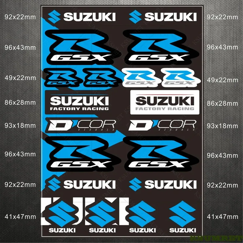 لسوزوكي دراجة نارية ملصق مائي Heletm شعار ملصق مضاد للماء #5
