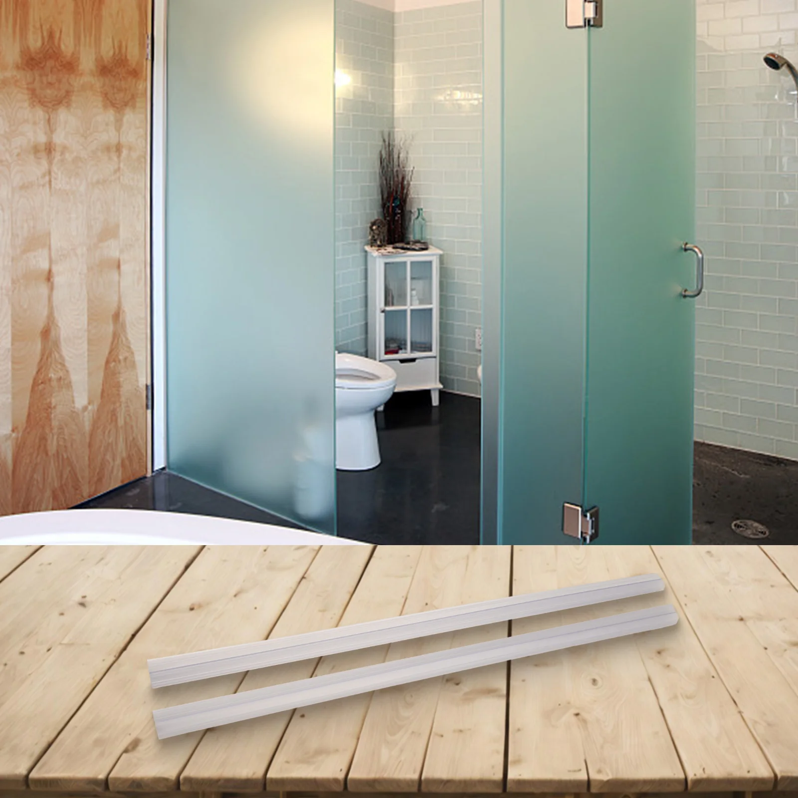 2 uds 50cm sello de repuesto sello de puerta de ducha 6/8/10/12mm Deflector de agua puerta de vidrio burlete accesorio portátil