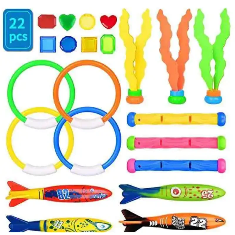 Jouets de plongée pour enfants, poisson dauphin, bouée, piscine, chasse au trésor, diamant d'eau, jeu d'eau pour enfants, ensemble de jouets, cadeau