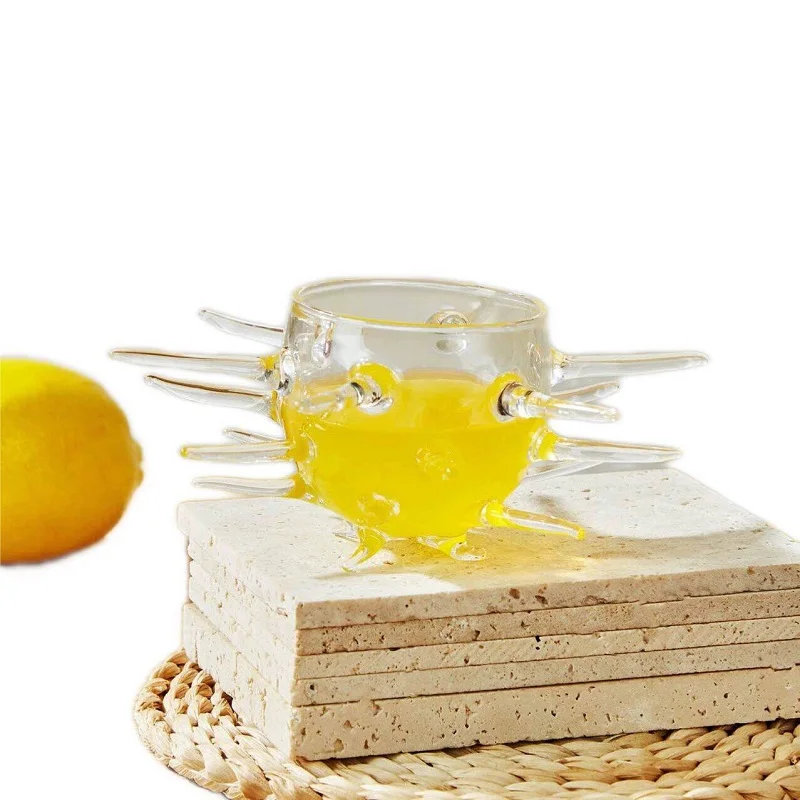 

Creative Sea Urchin Shaped Cocktail Glasses Molecular Cocktail Glass Juice Glass Goblet Wine Glass Salad Bowl Caviar Plate