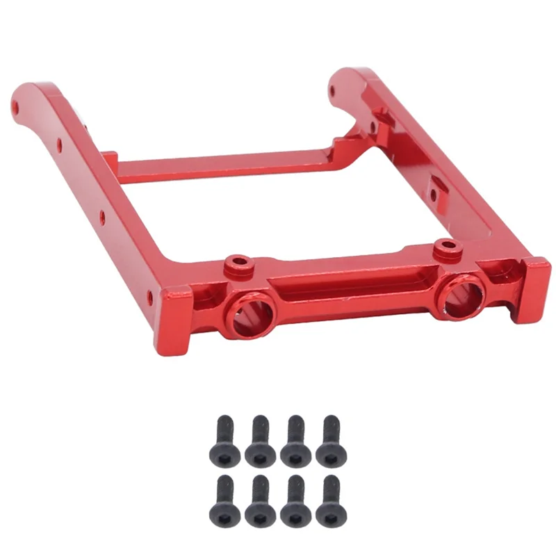 Traversa de montagem de para-choque dianteiro de liga de alumínio para MN G500 MN86 MN86S MN86K MN86KS 1/12 RC Crawler Car Parts, vermelho