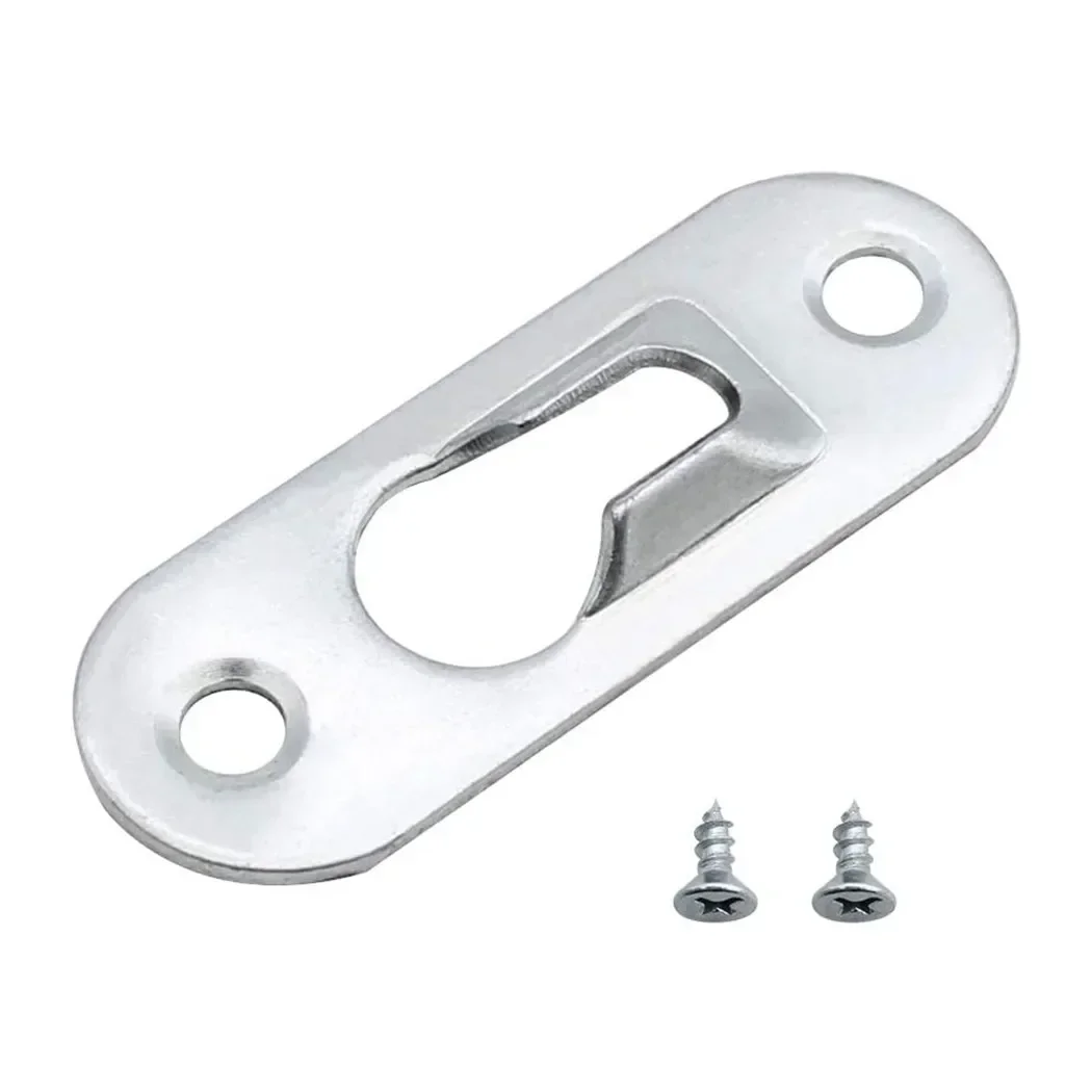 Two Hole Keyhole Hanging Brackets for Picture Frames Shelves Cabinets and Wall Art Metal Mounting Plates 10pcs Set