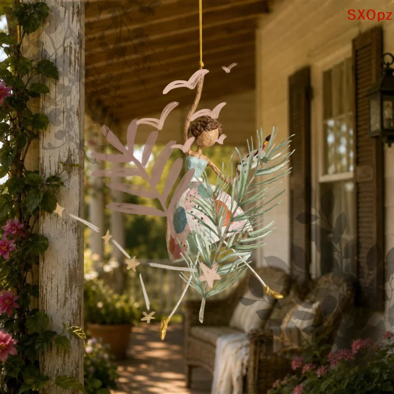 Hand Painted Ballerina Lady Figurine With Dangling Legs Whimsical Dancing Lady Hanging Ornament Vintage Women's Shaped Decor