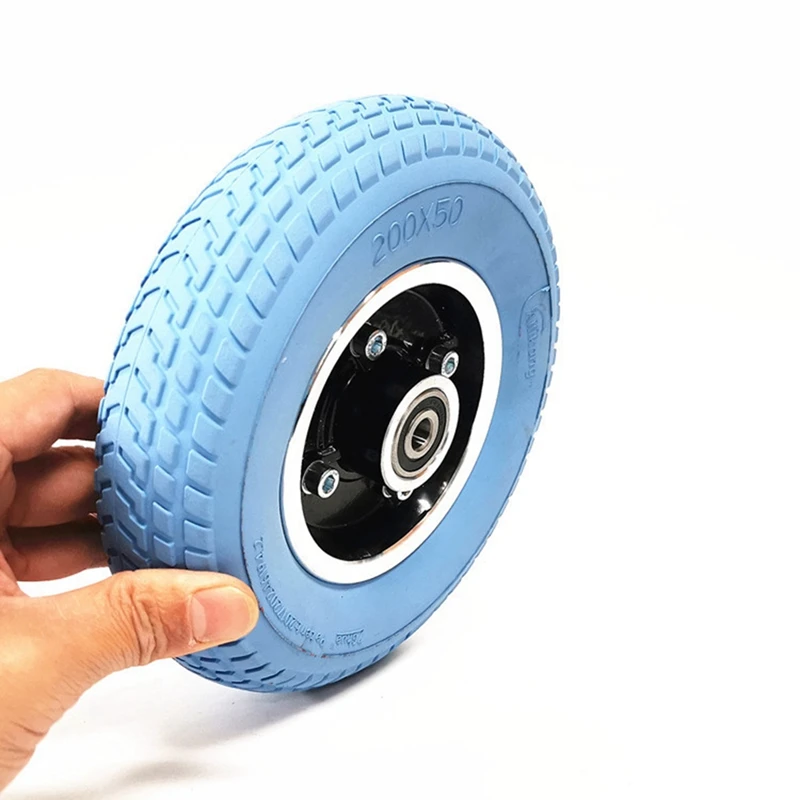 

200X50 Electric Scooter Solid Front Wheel 8 Inch Scooter Wheel Hub With Solid Tire No Need Inflate Tire