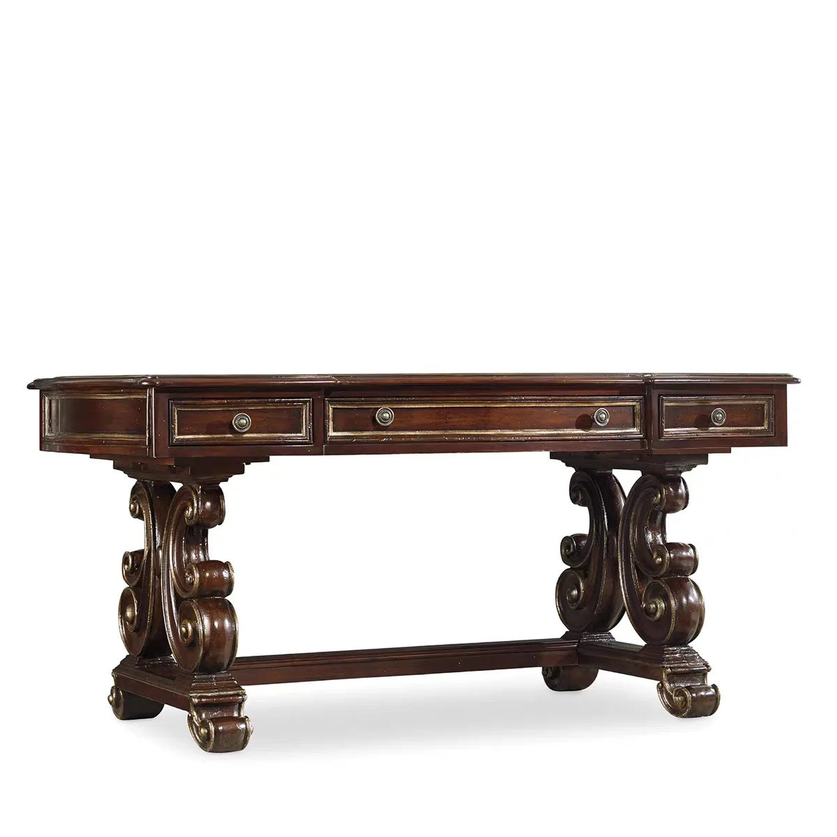 European-style special combination full solid wood carving French desk
