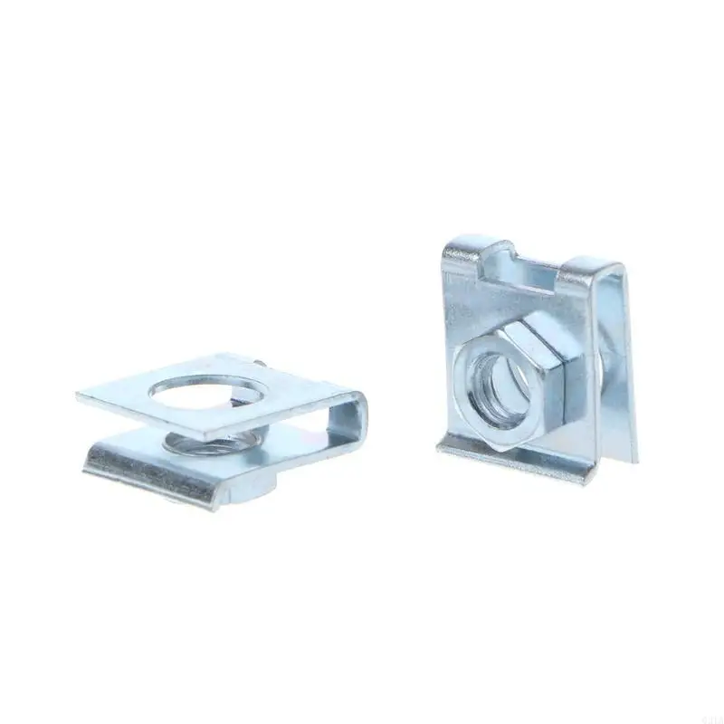 

Car License Plate Fastener Retaining Clip Universal Metal U-Type Gasket 6mm Screw Nut Rivet Buckle U-Type Clips Retainer