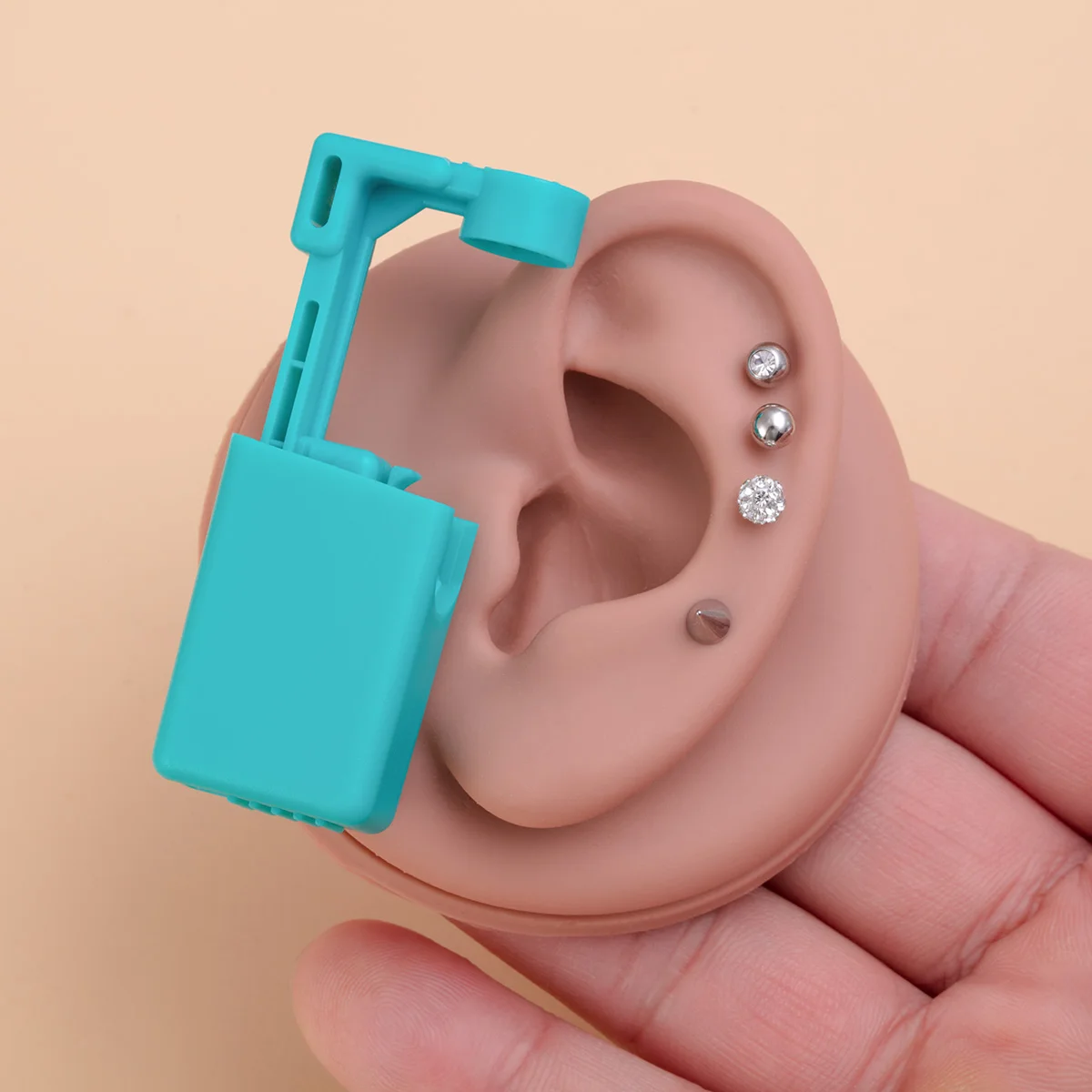 1set Disposable Sterile Lip Ear Piercing Unit Cartilage Tragus Helix Piercing Gun No Pain Piercer Tool Machine Kit Stud Jewelry