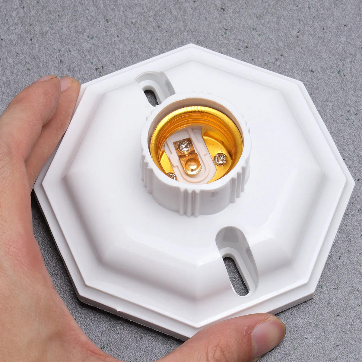 4 قطعة E27 برغي مصباح حامل المثمن الشكل دائم مقاومة للاهتراء مزهرية مضيئة مزودة بقاعدة للمنزل مخزن مكتب ساحة مصباح ديكور حامل