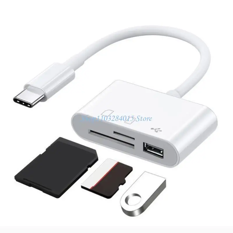 R6FF USB C a Adapter Reader per schede memoria per trasferimento rapido File Accesso a file accesso per periferiche USB