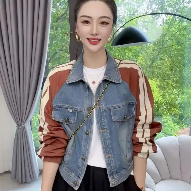 Veste En Jean Vintage Femme – Style Y2K, Coupe Oversized, Boutonnage, Pour Toutes Saisons