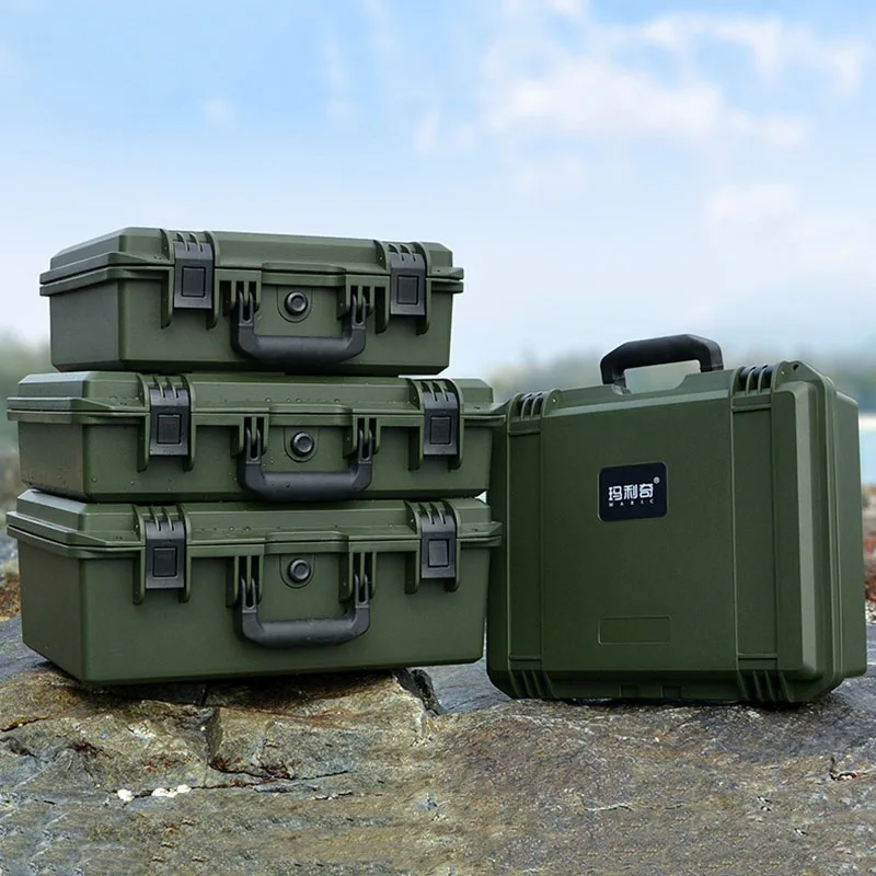 Impermeável Multi-Purpose Tool Boxes, Tactical Box, Equipamento Profissional Caixa de Proteção, UAV Camera Storage, Verde, Militar